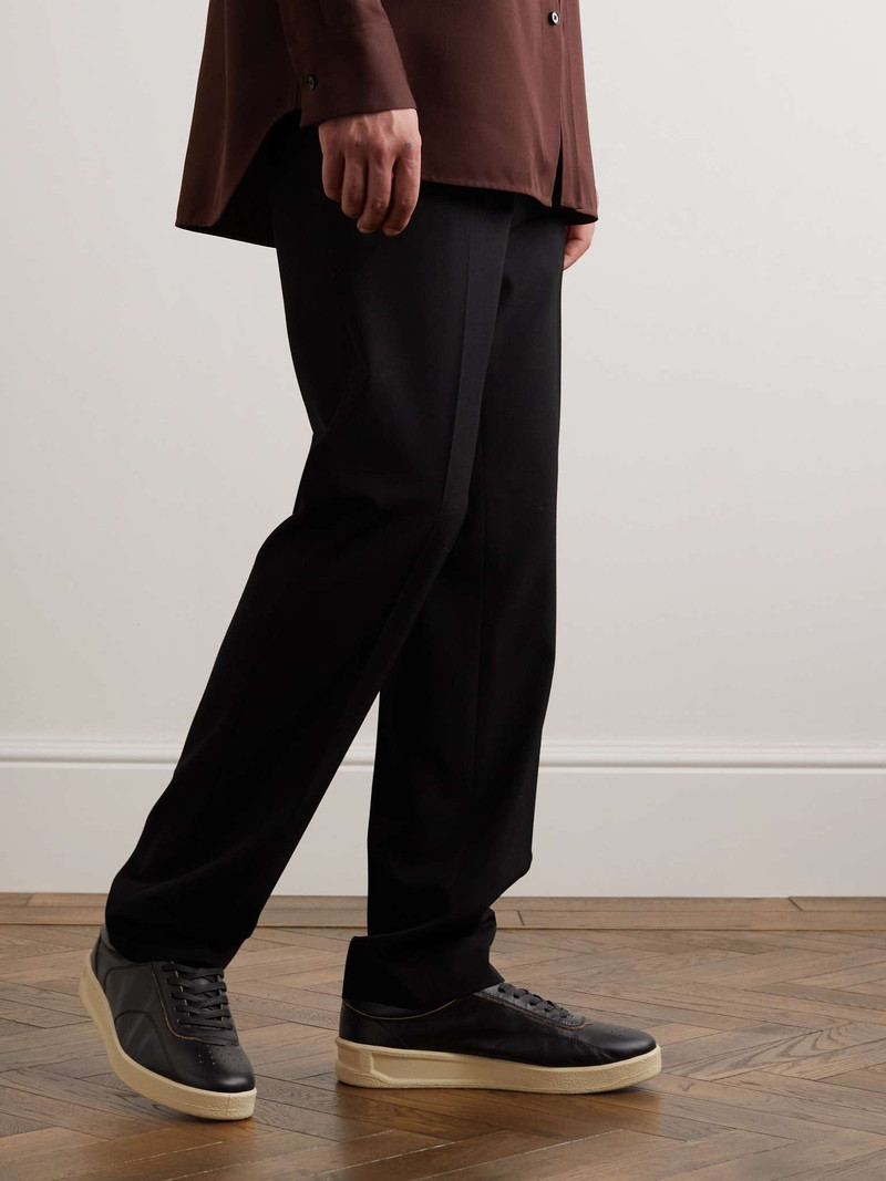 Jil Sander Coated-Leather Sneakers outlook
