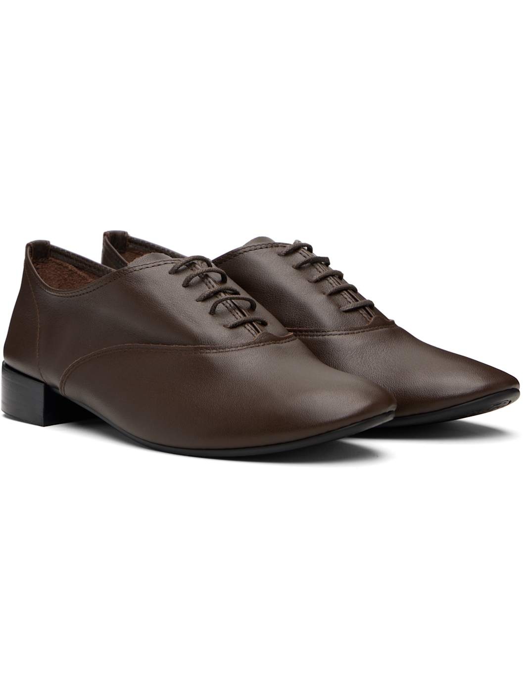 Brown Zizi Rubber-Sole Oxfords - 4
