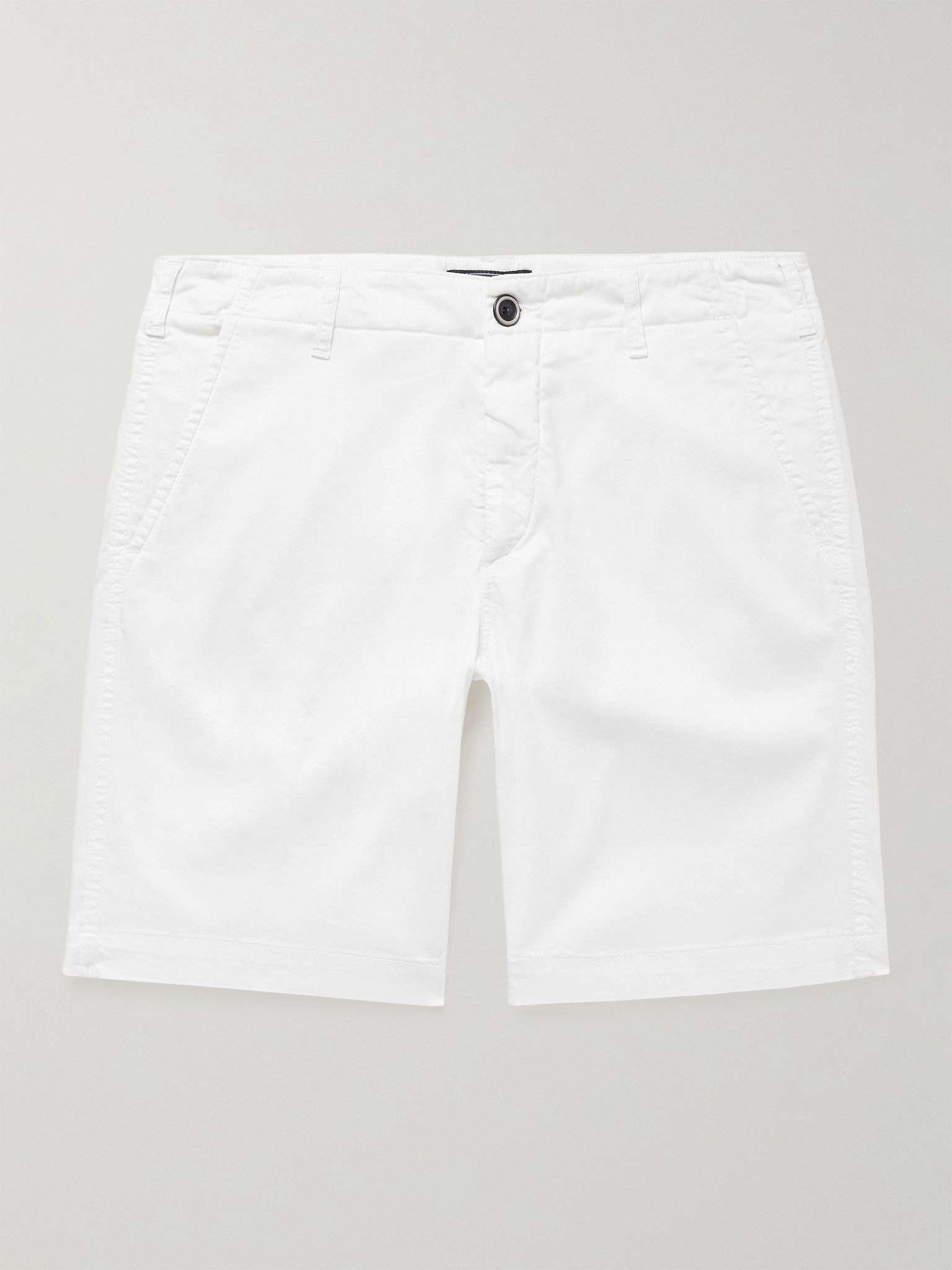 Ponche Lyocell and Cotton-Blend Bermuda Shorts White - 1