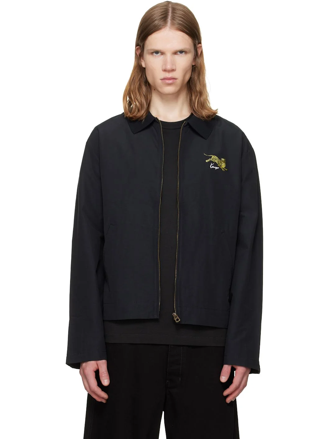 Black Kenzo Paris 'KENZO Jumping Tiger' Coach Jacket - 1