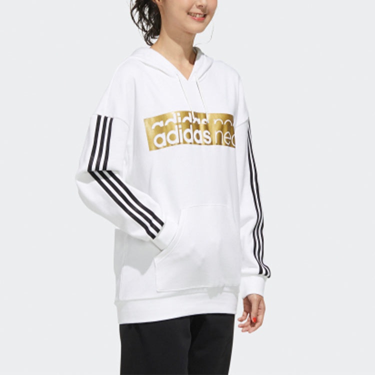 (WMNS) adidas neo Casual Sports Pullover White GH8212 - 6