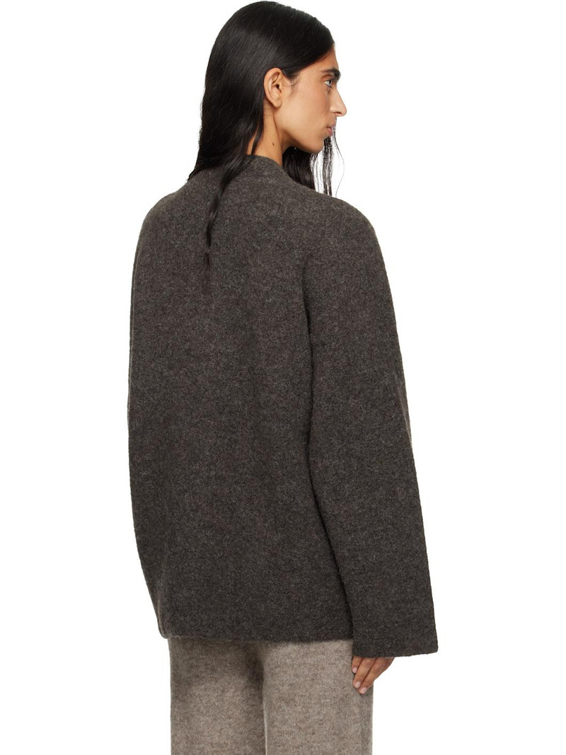 Gray Double Face Cardigan 3