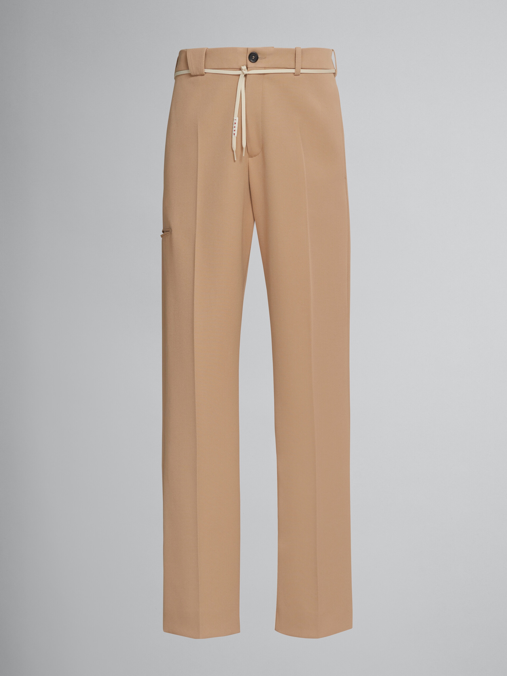 BEIGE CAVALRY WOOL TROUSERS - 1