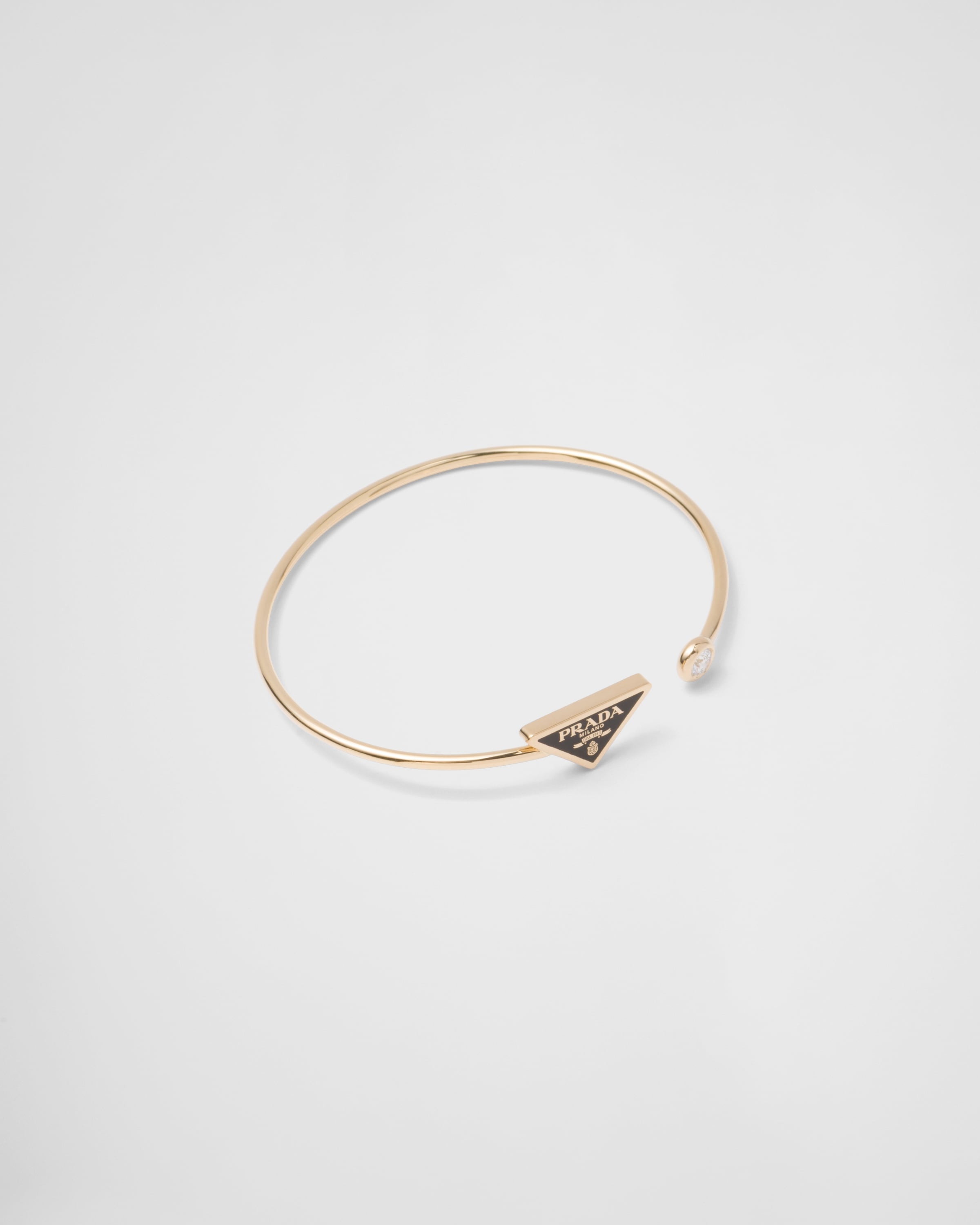 Eternal Gold bangle bracelet in yellow gold with diamond - 1