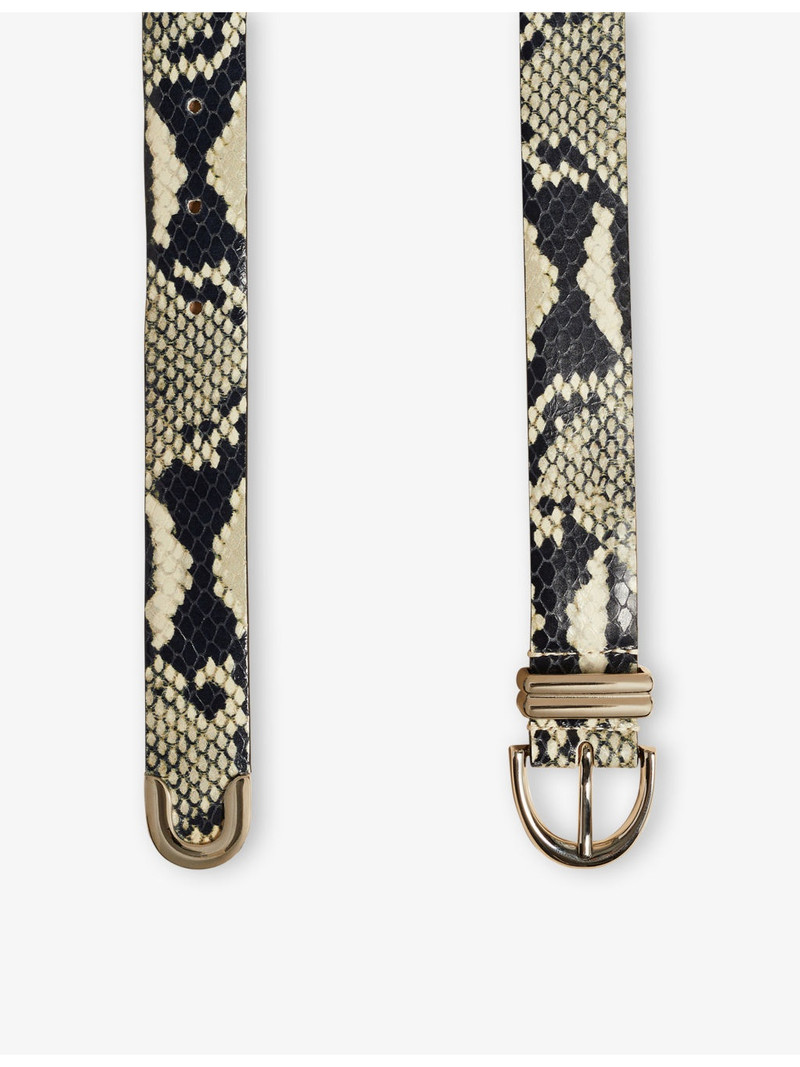 KHAITE Bambi Python-Embossed Leather Belt outlook