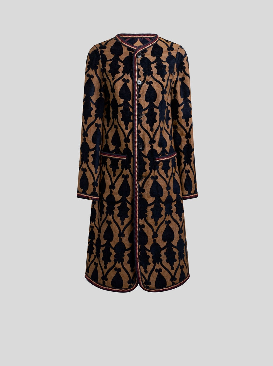 REVERSIBLE CHENILLE JACQUARD COAT - 2