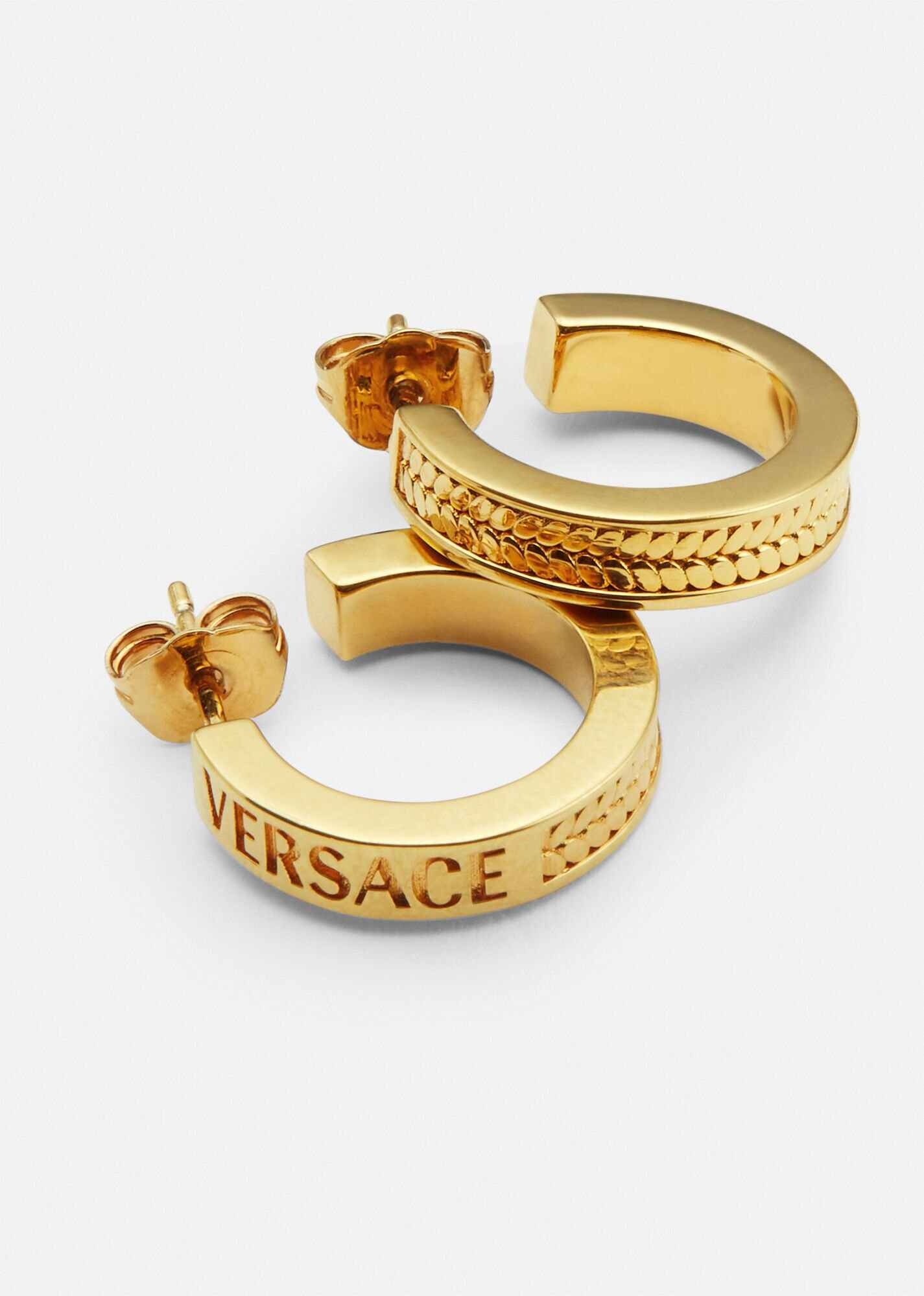 Versace Chain Hoop Earrings - 2