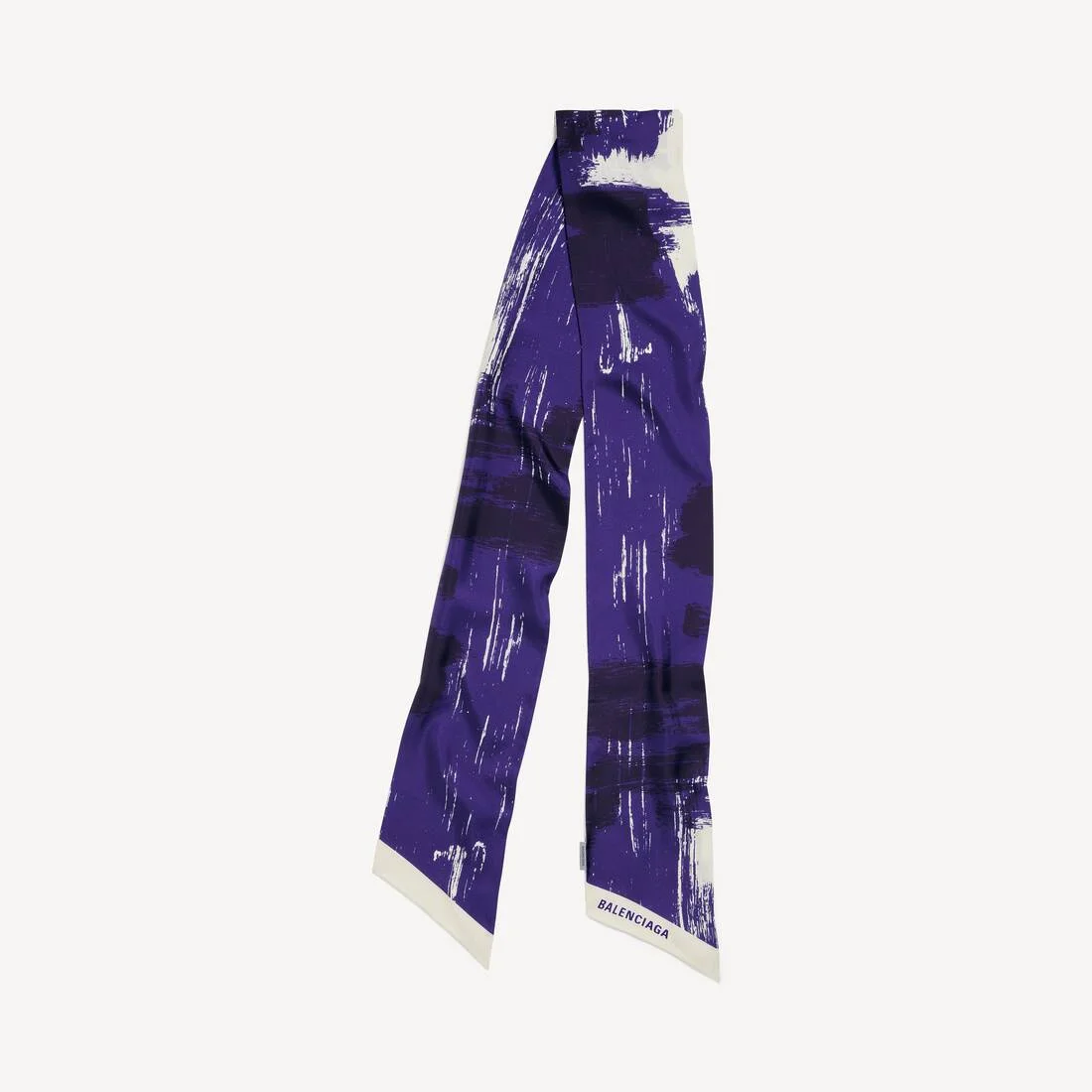 Women's Paintbrush Twilly Scarf in Blue - 1