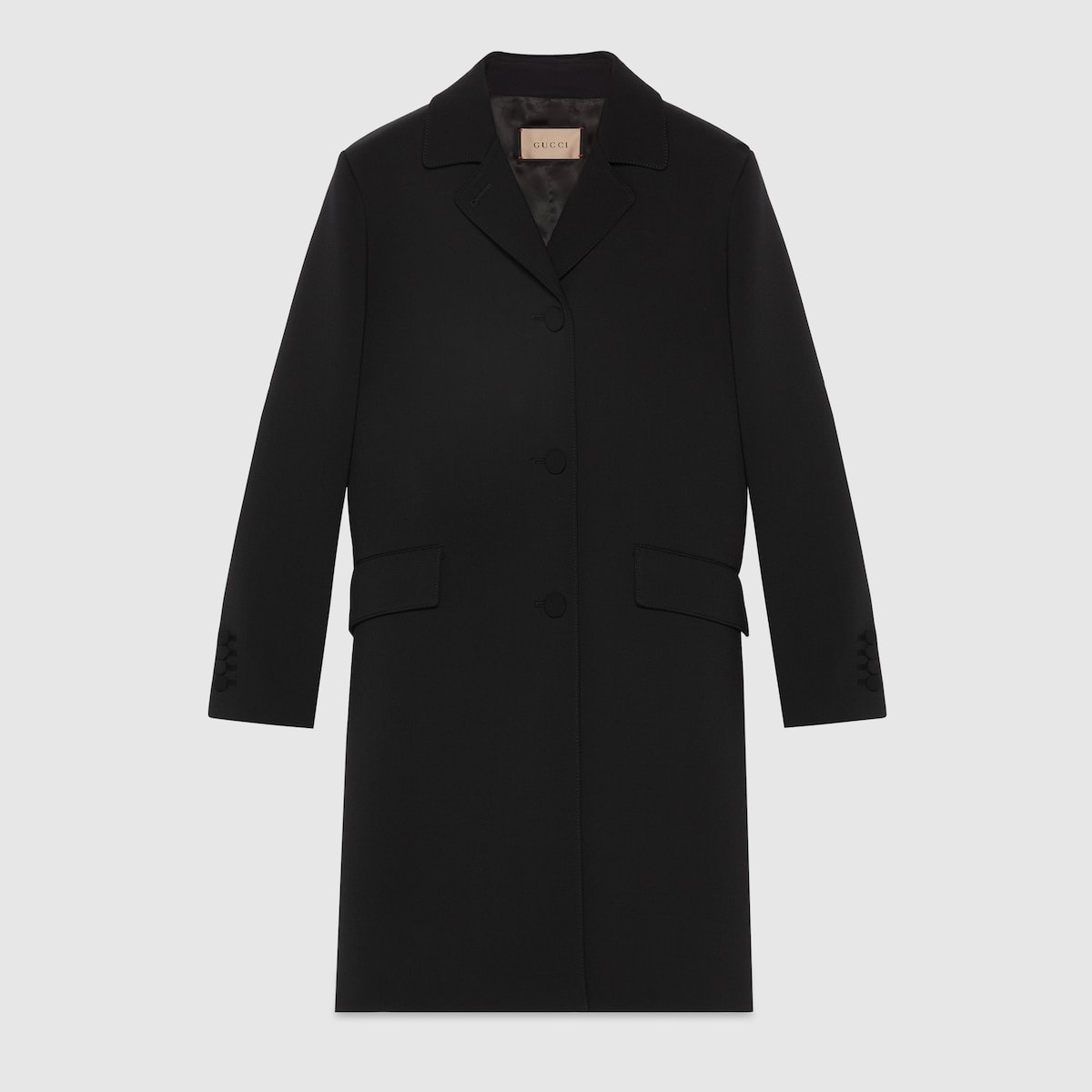 Wool neoprene coat with Horsebit - 1