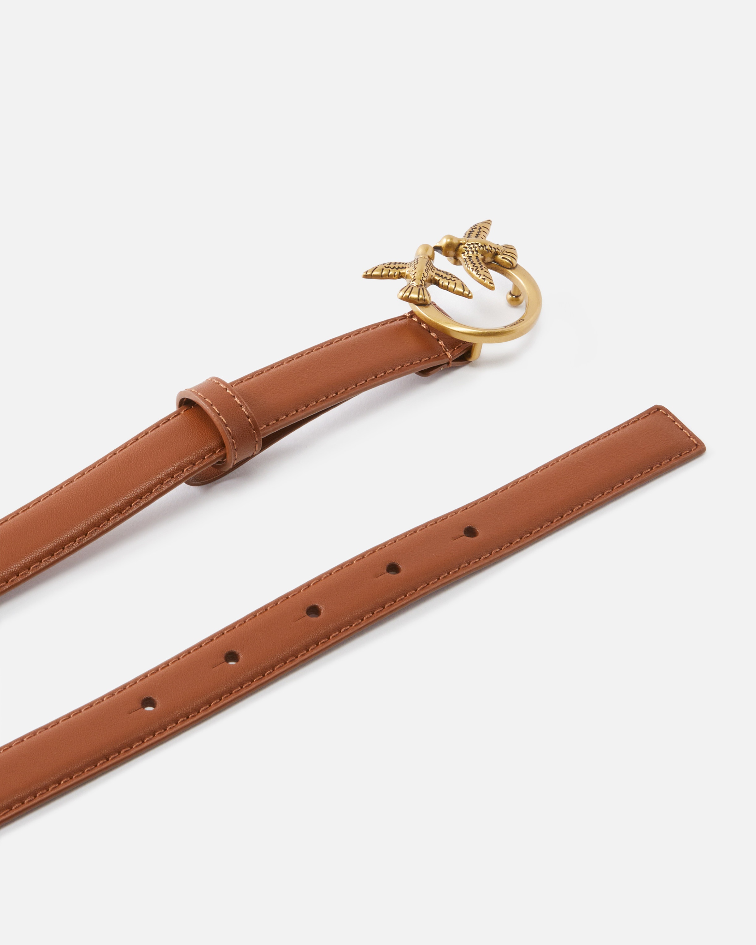 LOVE BIRDS THIN LEATHER BELT 2CM - 3