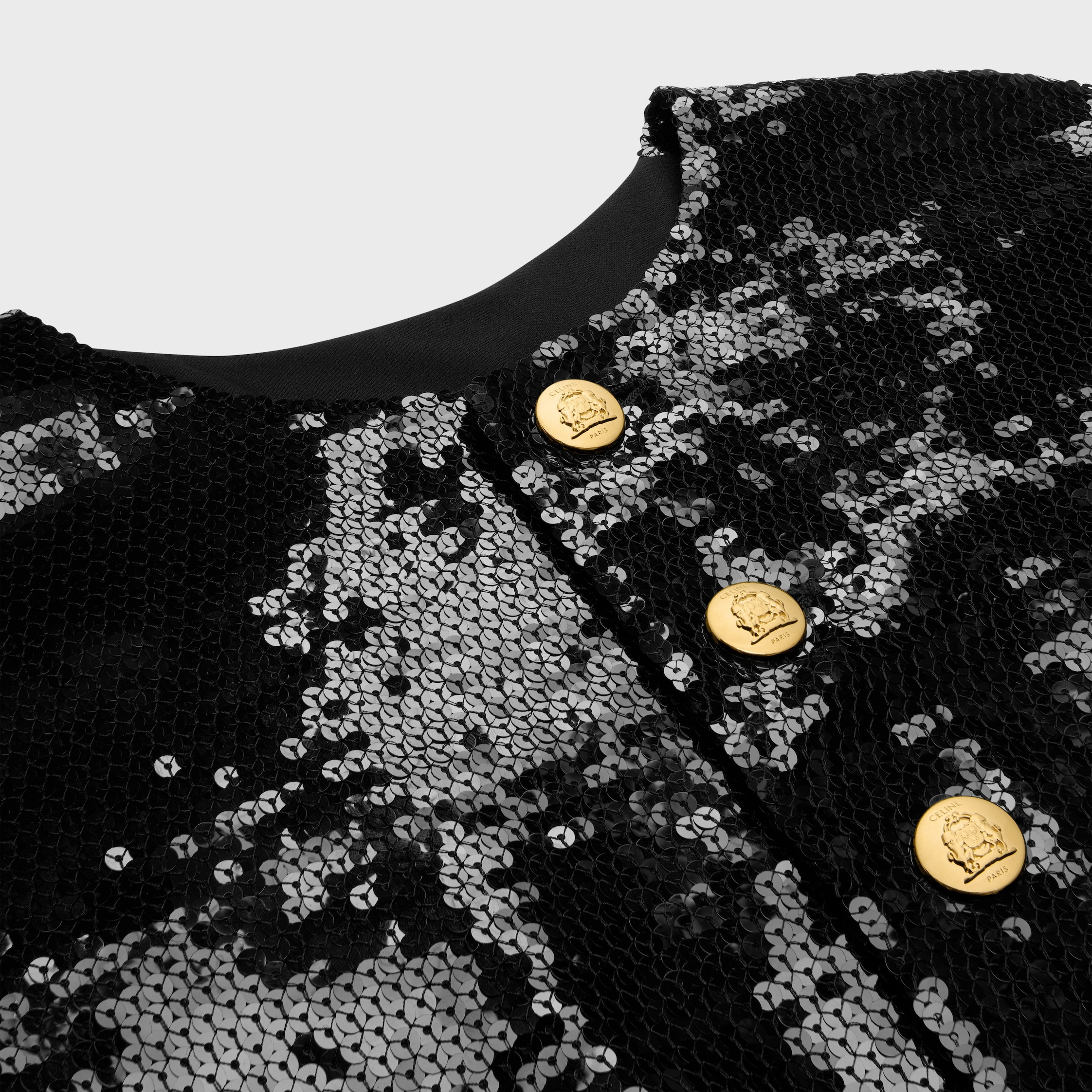 embroidered chelsea jacket in silk muslin - 3
