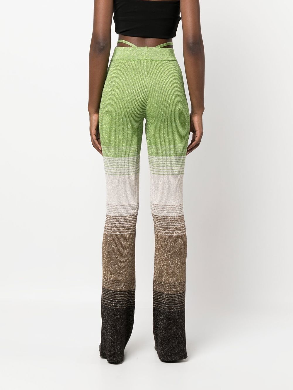 degradé knitted trousers - 4