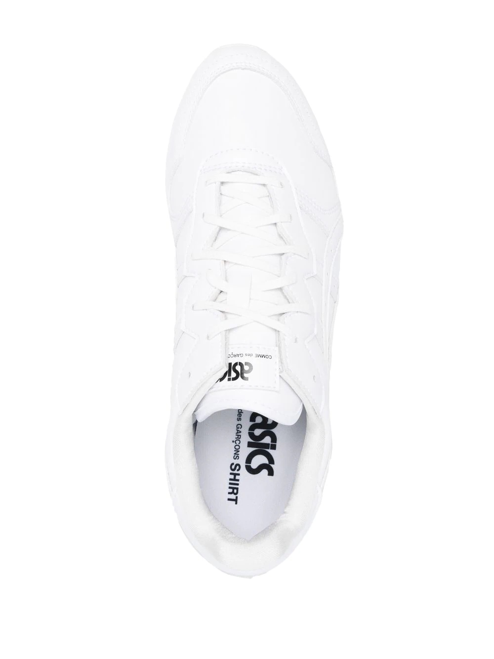 low-top leather sneakers - 4