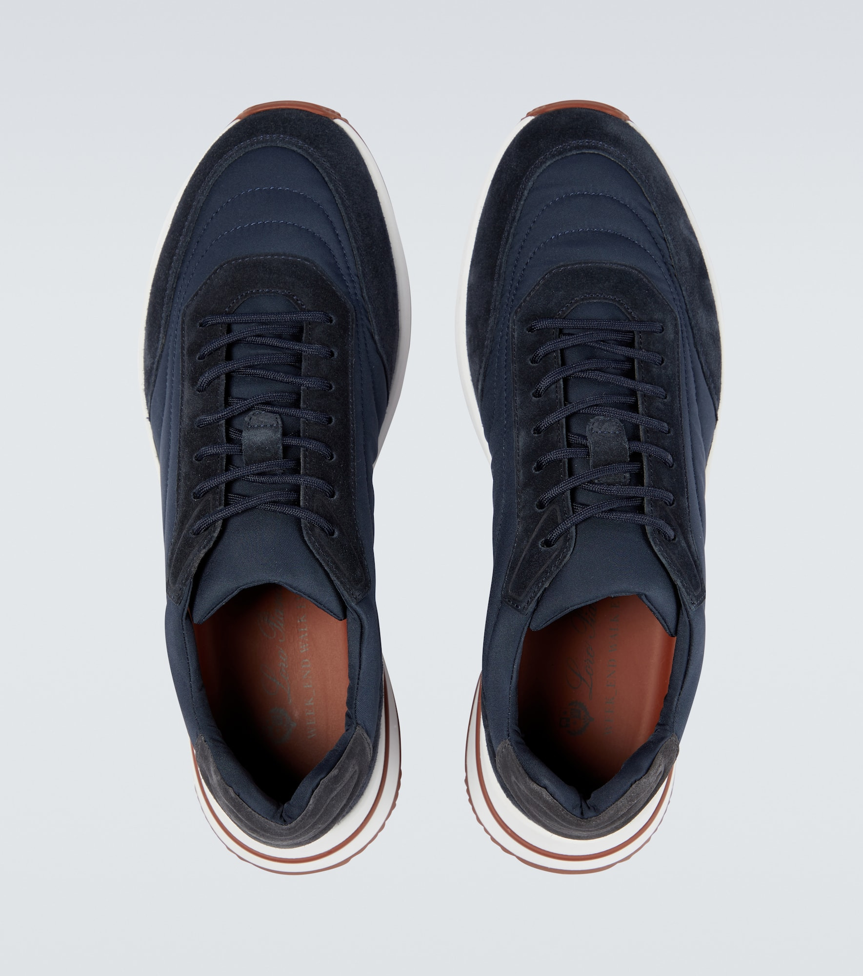 Weekend Walk suede-trimmed sneakers - 4