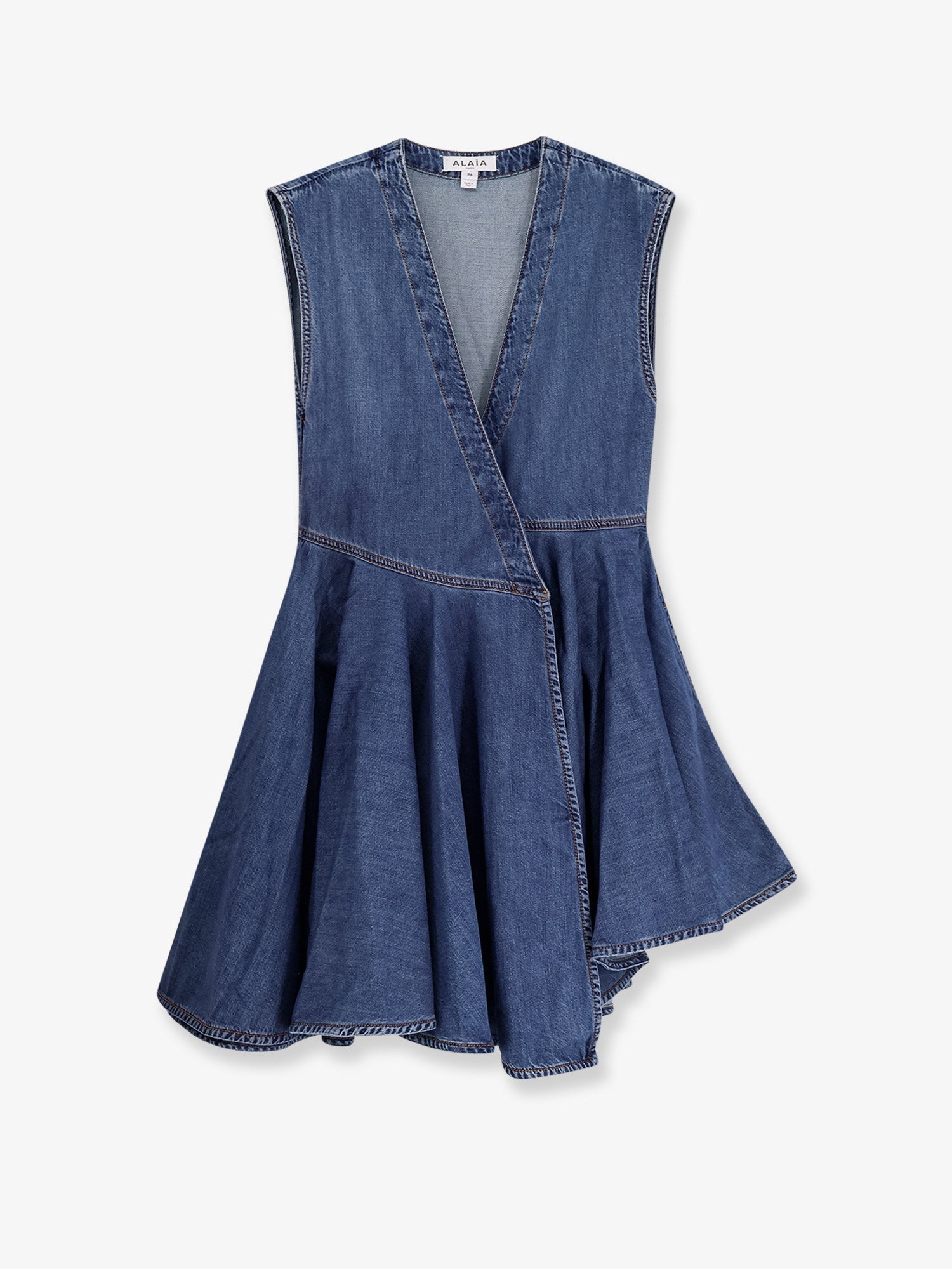 Alaia Wrap Denim Dress - 1