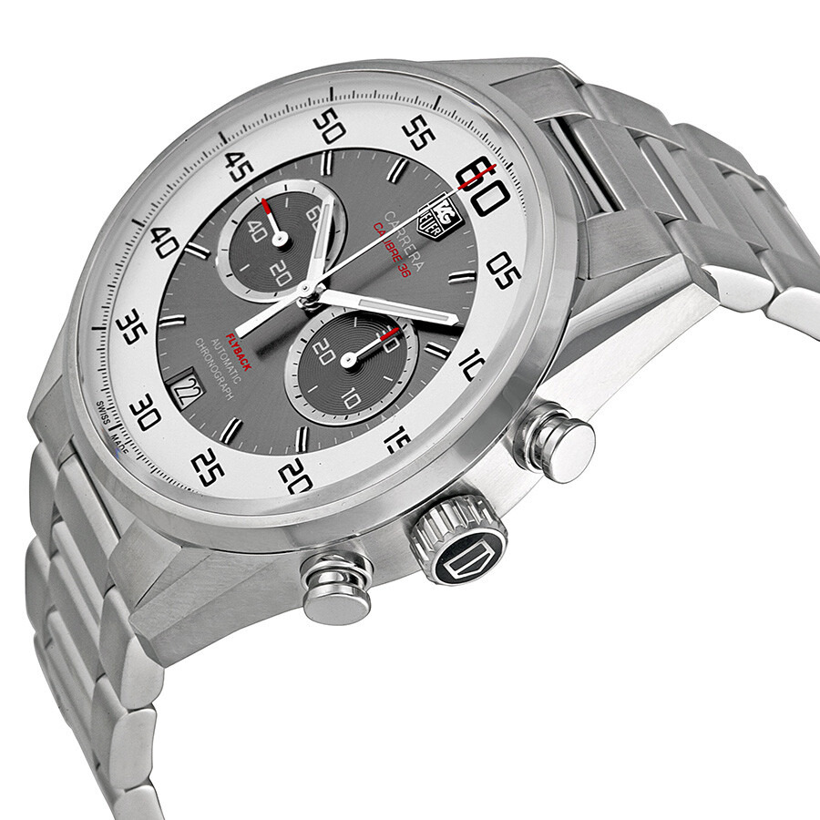 Pre-owned Tag Heuer Carrera 36 Flyback Automatic Chronograph 43Mm Chronograph Silver (Grey Center) D - 2