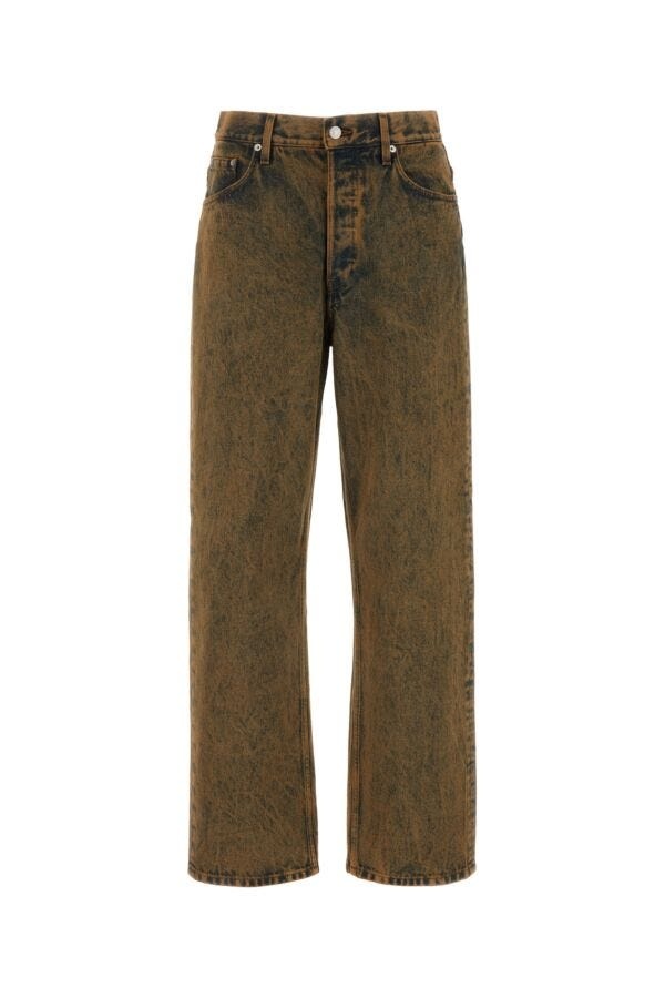 Dries Van Noten Man Melange Caramel Denim Jeans - 1