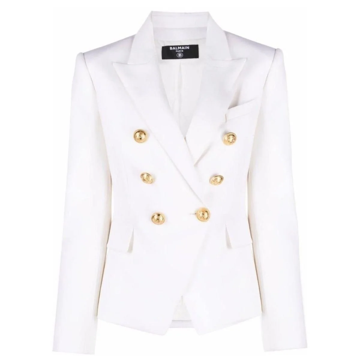 Double Breasted White Blazer - 1