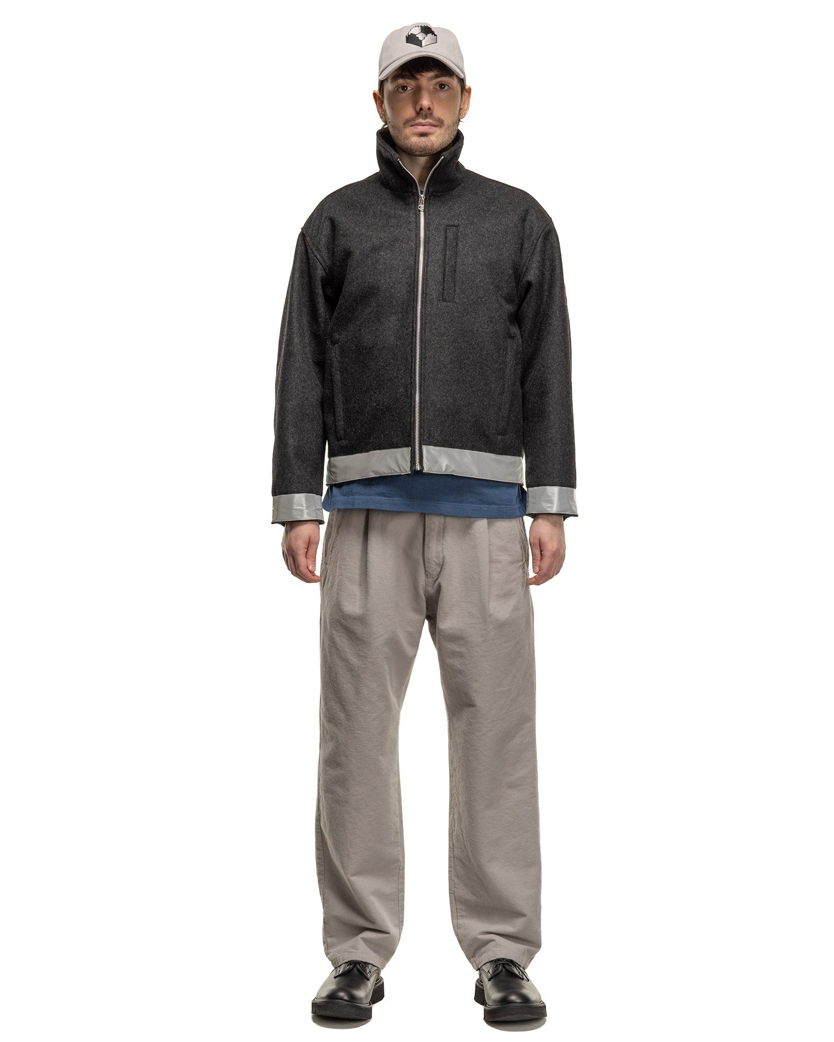 Reflect Wool Zip Jacket Charcoal - 2