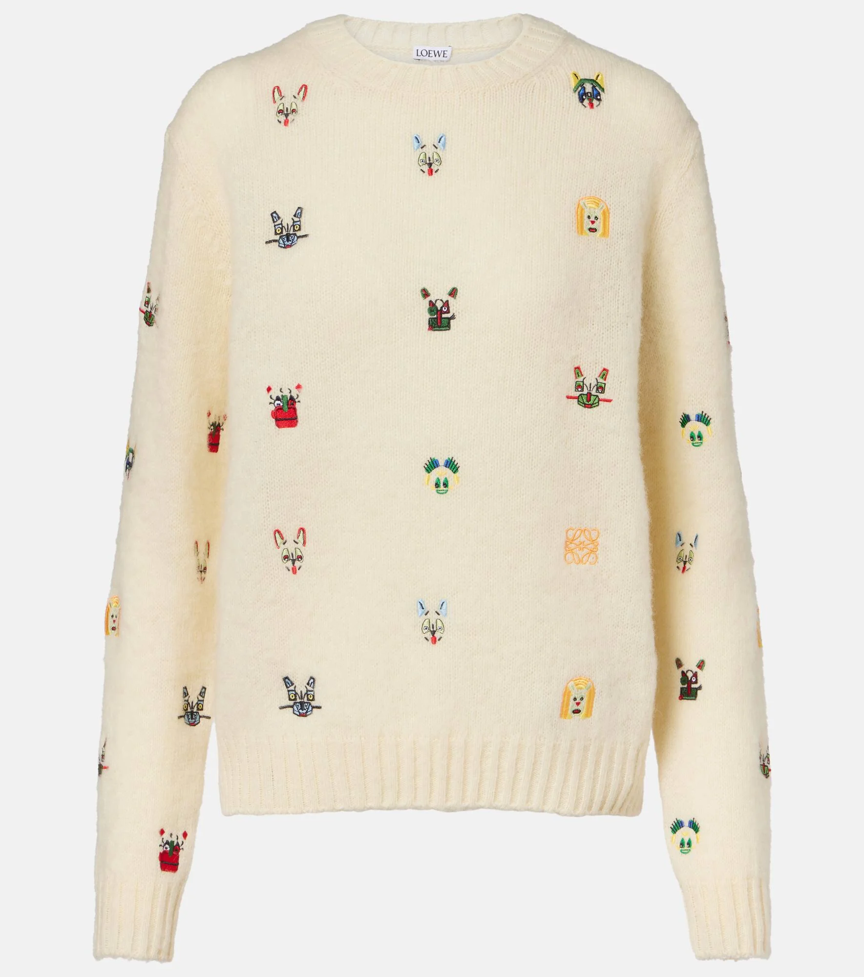 x Louis Wain embroidered wool sweater - 1
