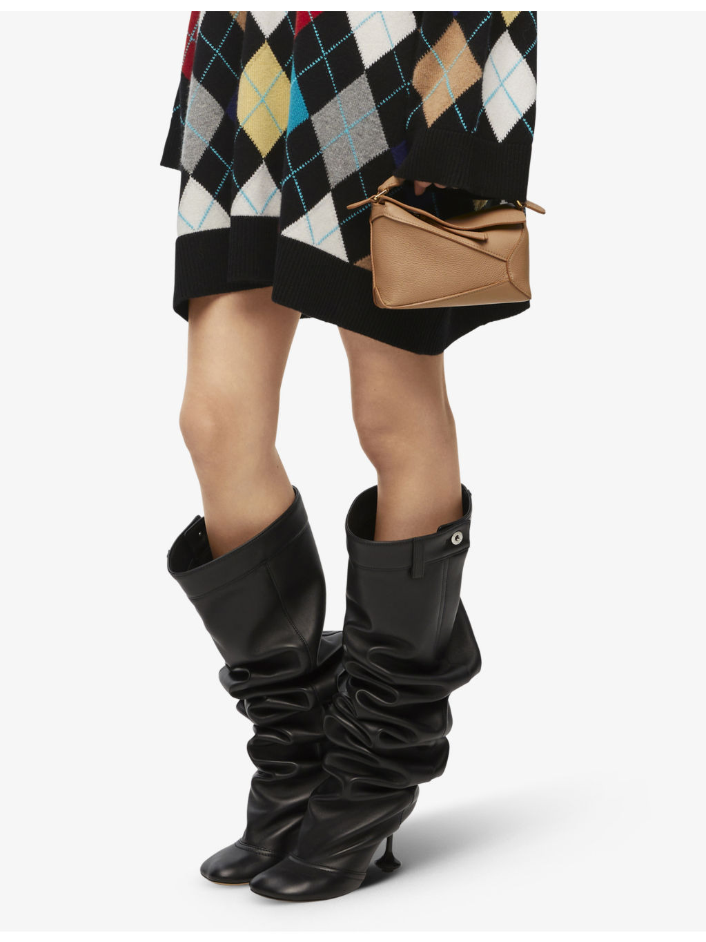 Puzzle mini leather cross-body bag - 2
