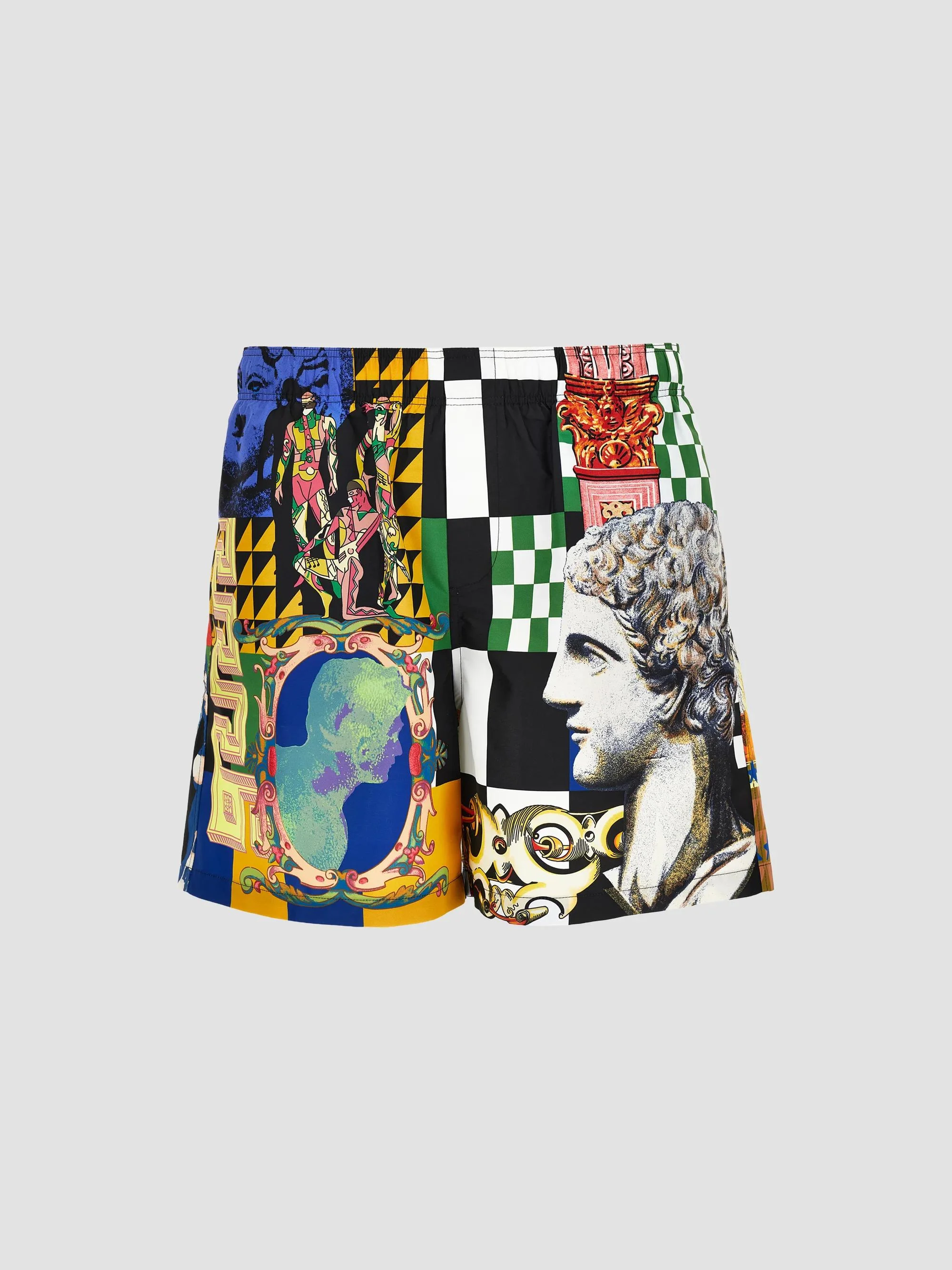 Men's Printed Swim Shorts - Multicolor - 1