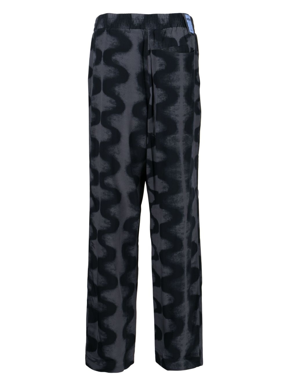 abstract-print straight-leg trousers - 2
