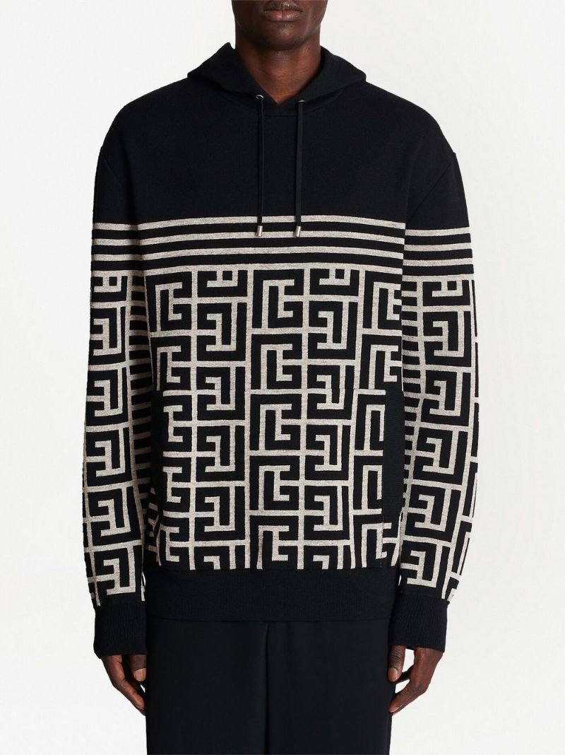 PB monogram knitted hoodie - 3