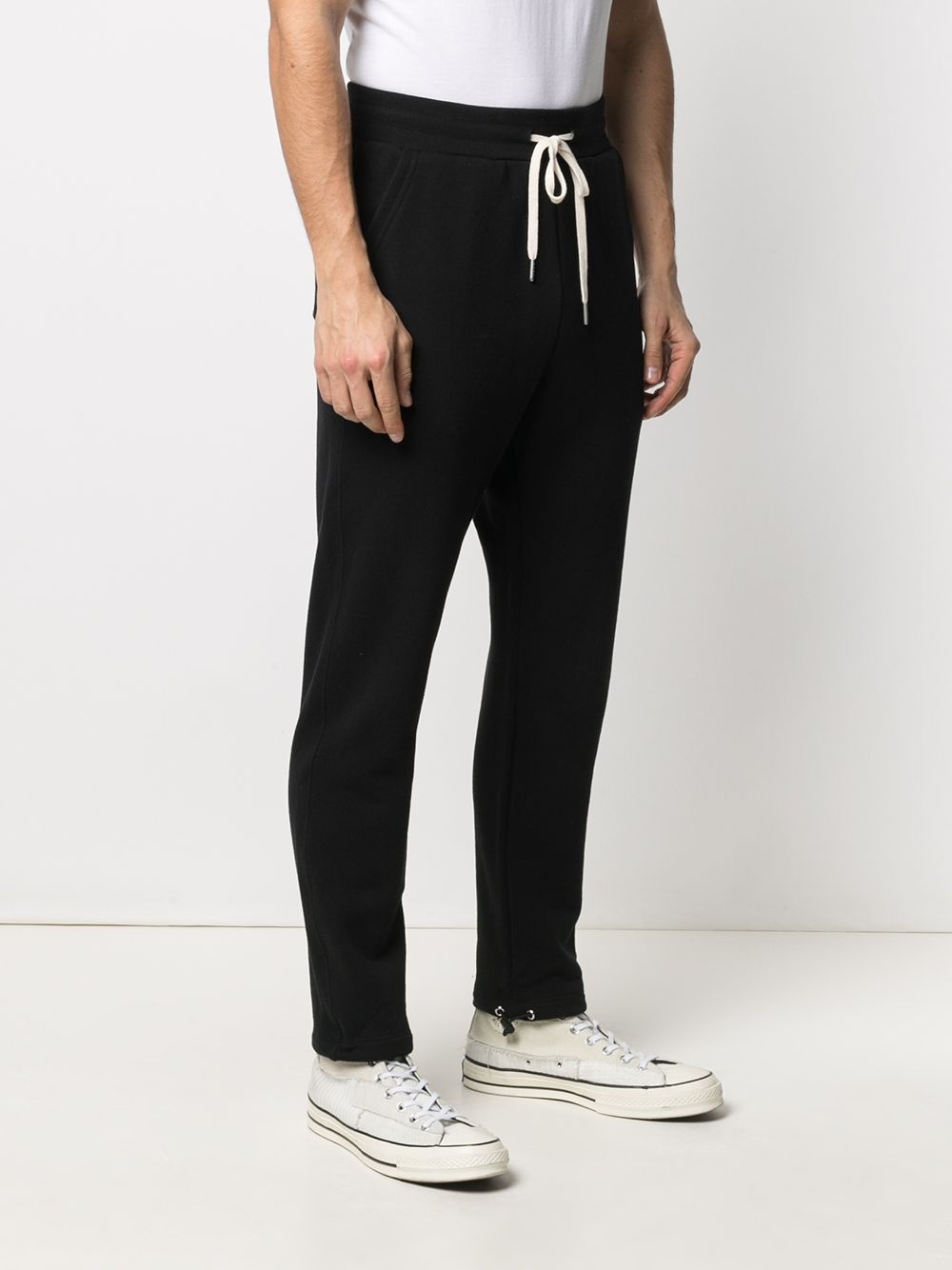 drawstring cotton track trousers - 3