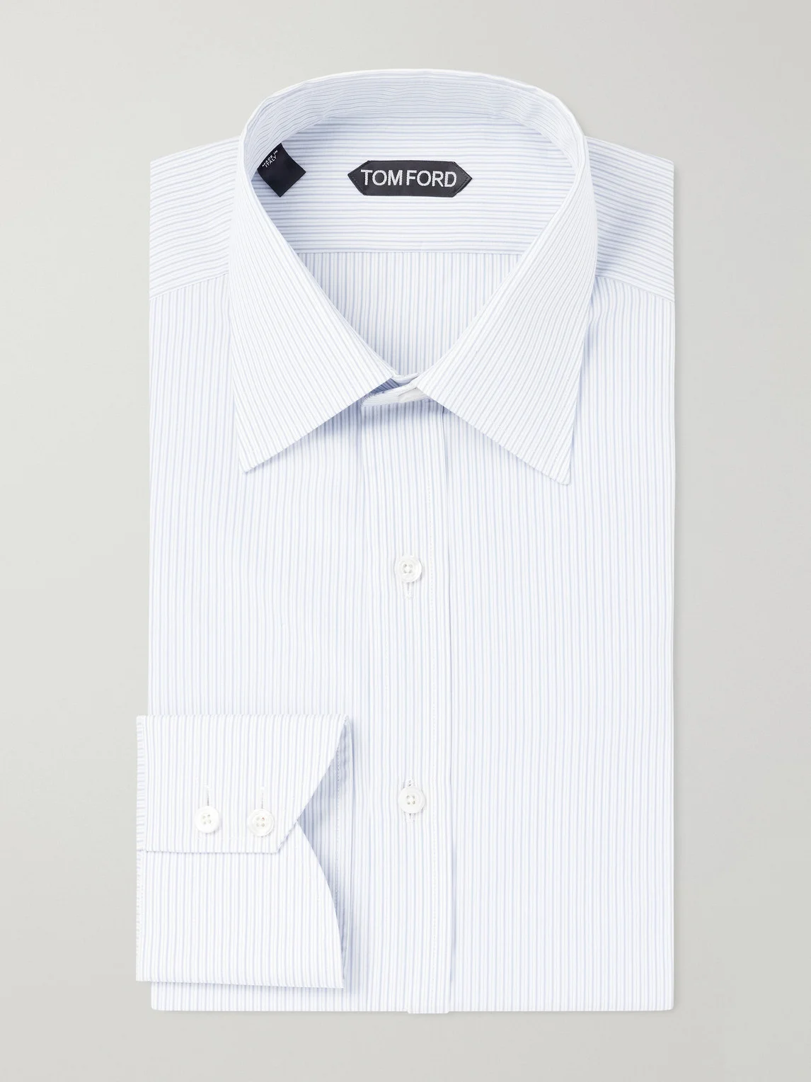 Striped Cotton-Poplin Shirt - 1