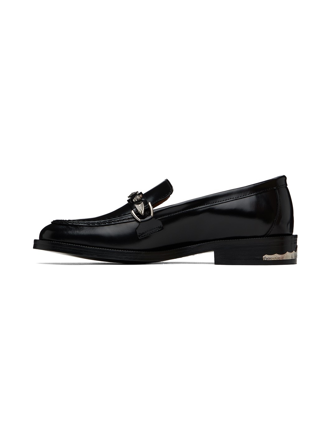 Black Polished Loafers - 3
