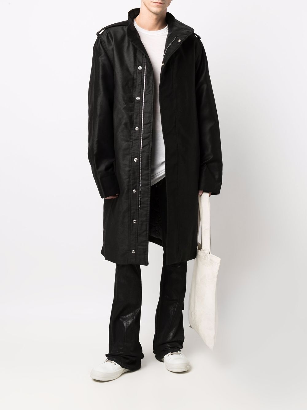 high-neck midi parka - 2