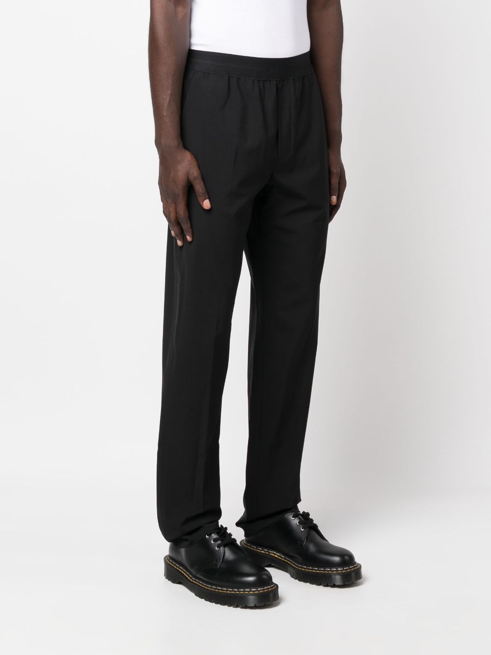 logo-waistband straight-leg trousers - 3