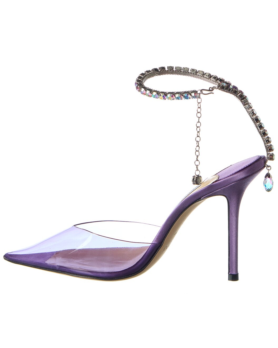 Jimmy Choo Saeda 100 Plexi & Leather Pump - 2