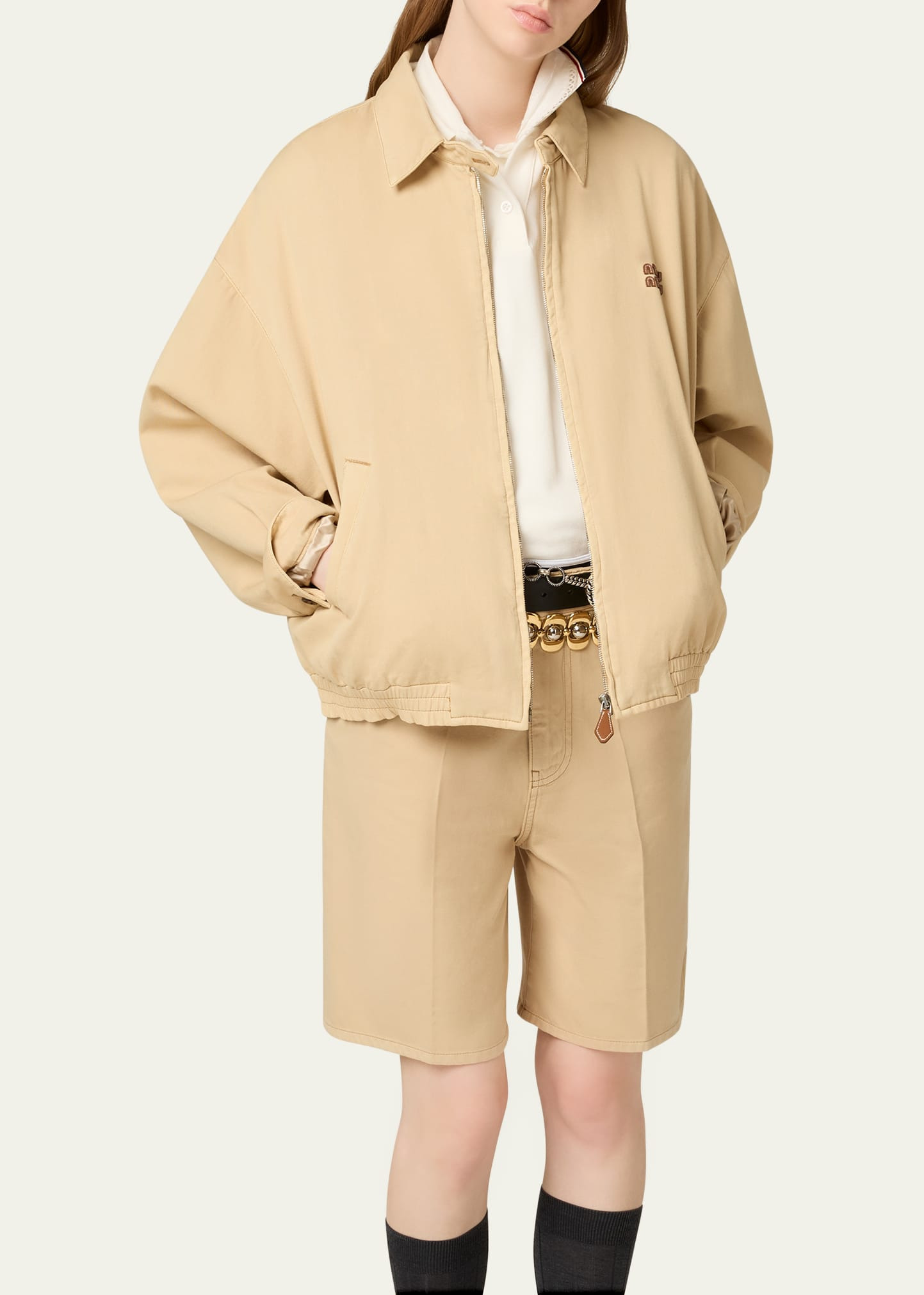 Light Denim Zip Shirt Jacket - 4