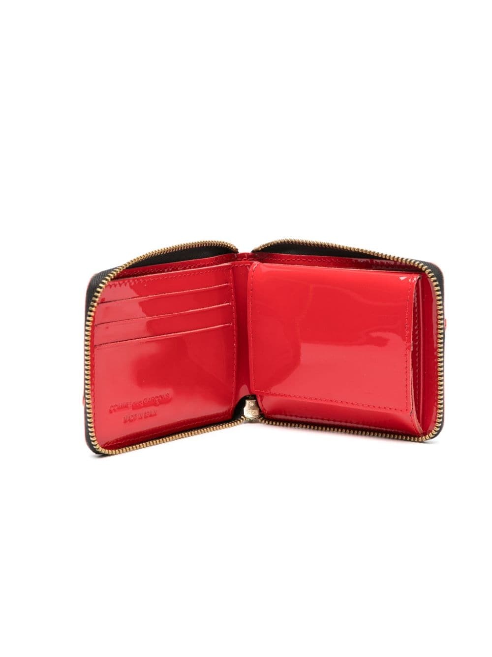 exposed-seams zip-up wallet - 3