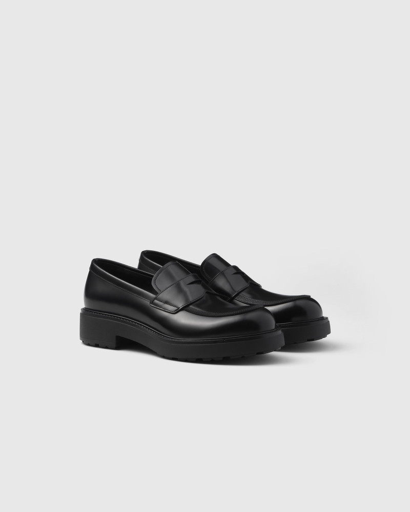 Brushed leather loafers 1