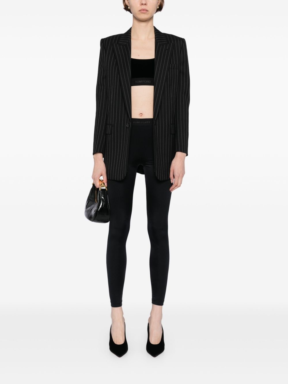 logo waistband leggings - 2