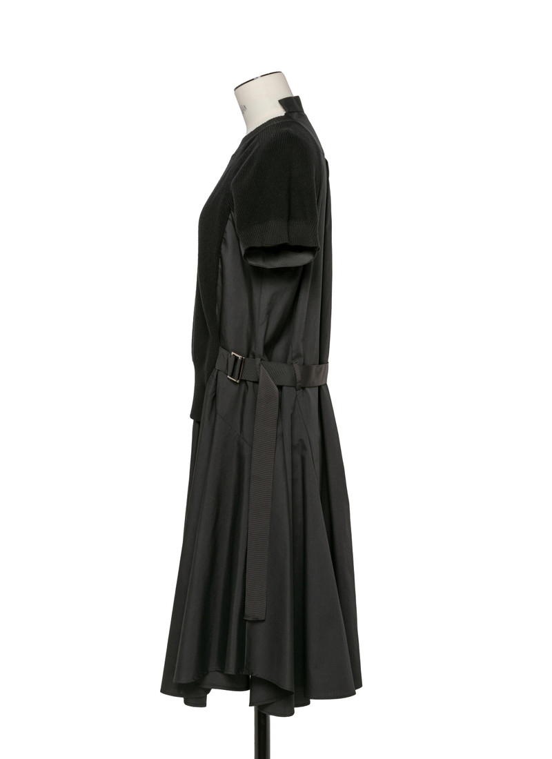 sacai Cotton Knit x Cotton Poplin Dress outlook