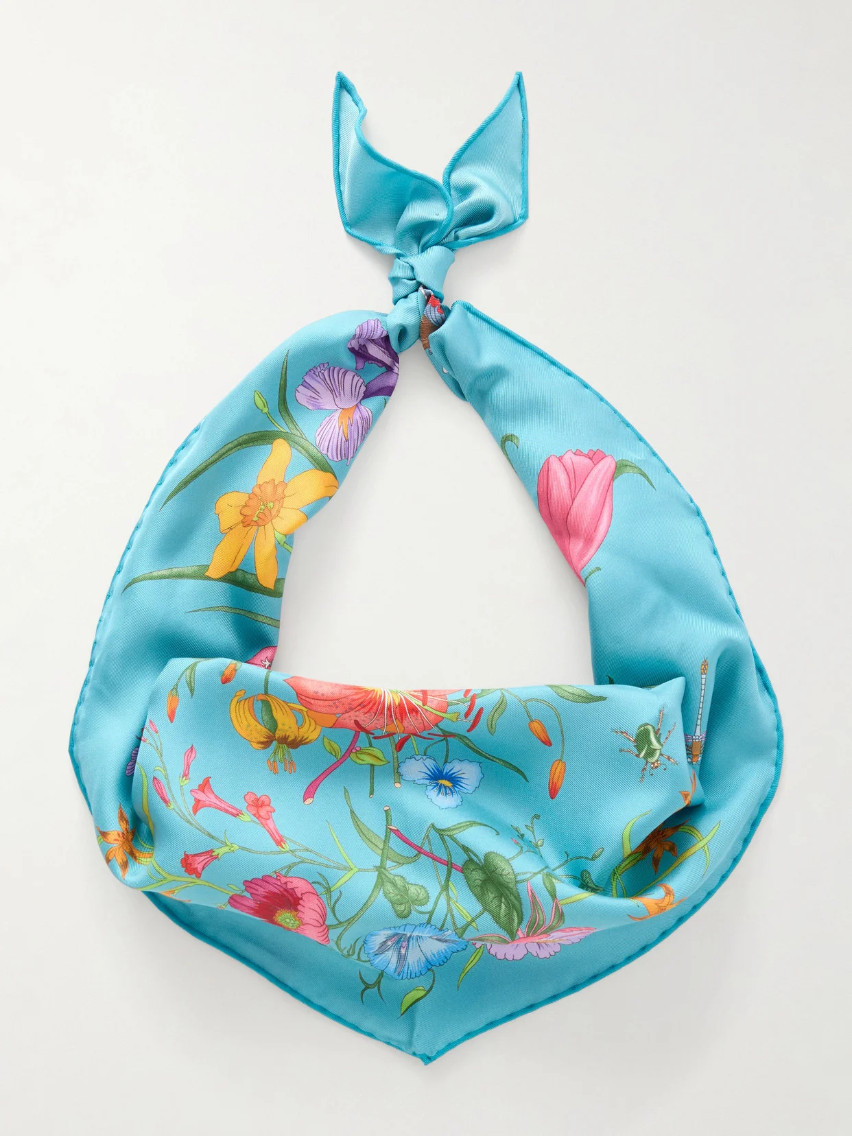 Flora Floral-print Silk-twill Scarf - 1