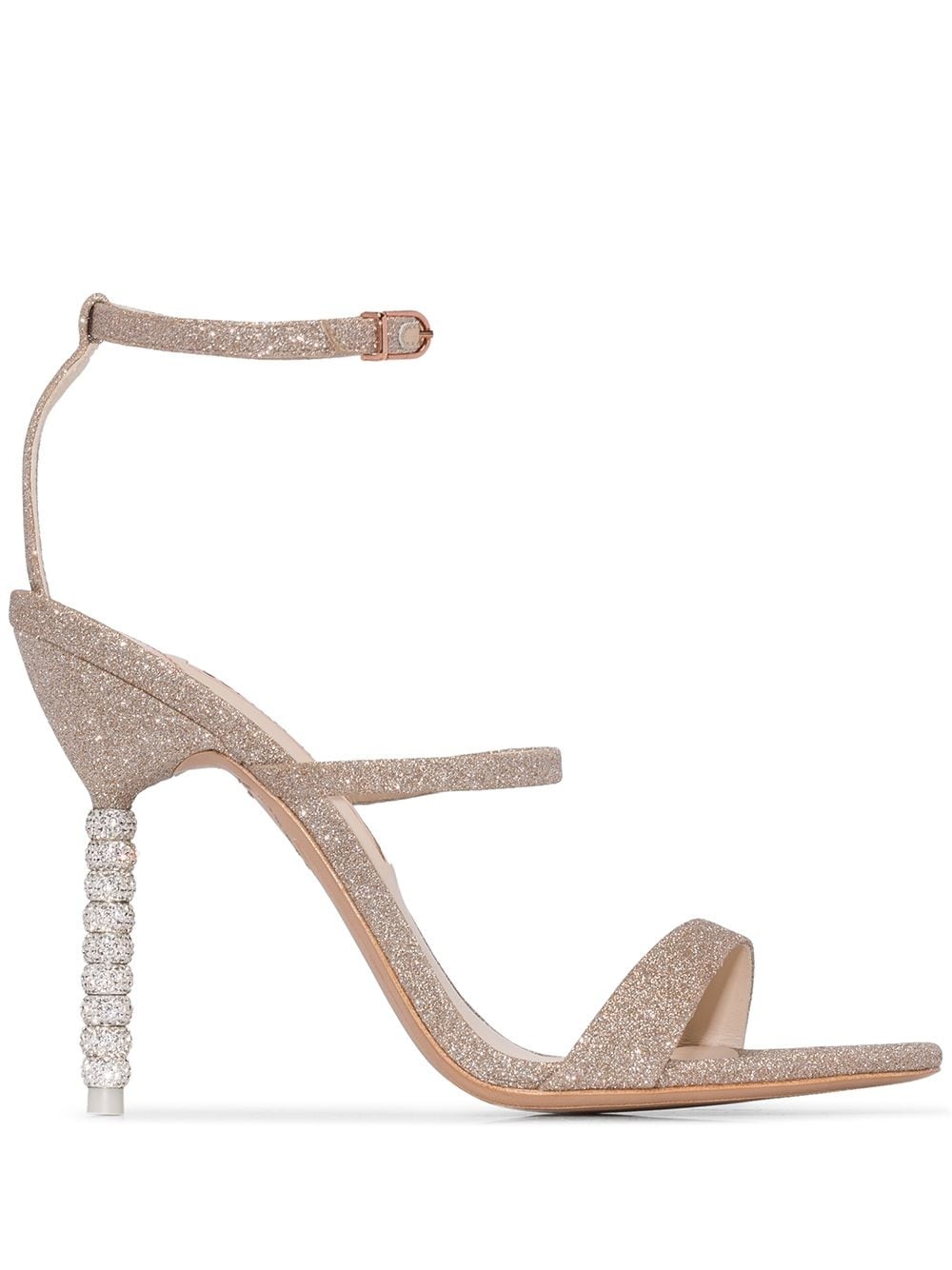 champagne glitter rosalind 100 leather sandals - 1
