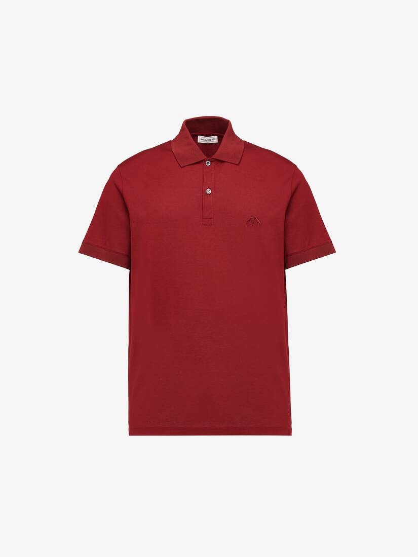 Men's Seal Logo Polo Shirt in Bordeaux - 1