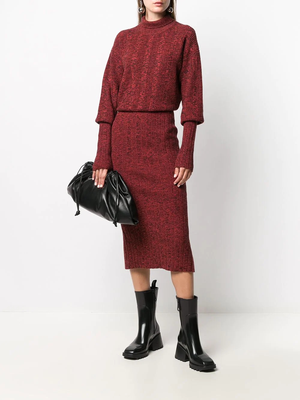 textured knit dress - 2