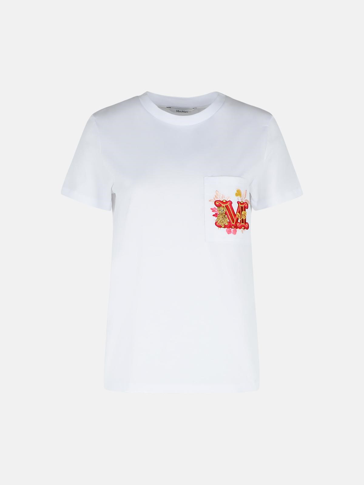 'NUNZIO' WHITE COTTON T-SHIRT - 1
