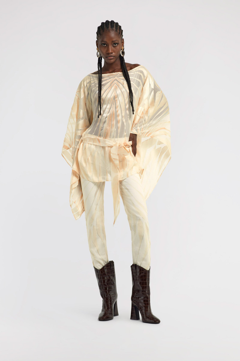 Roberto Cavalli Ray Of Gold Print Skinny Cotton Trousers outlook