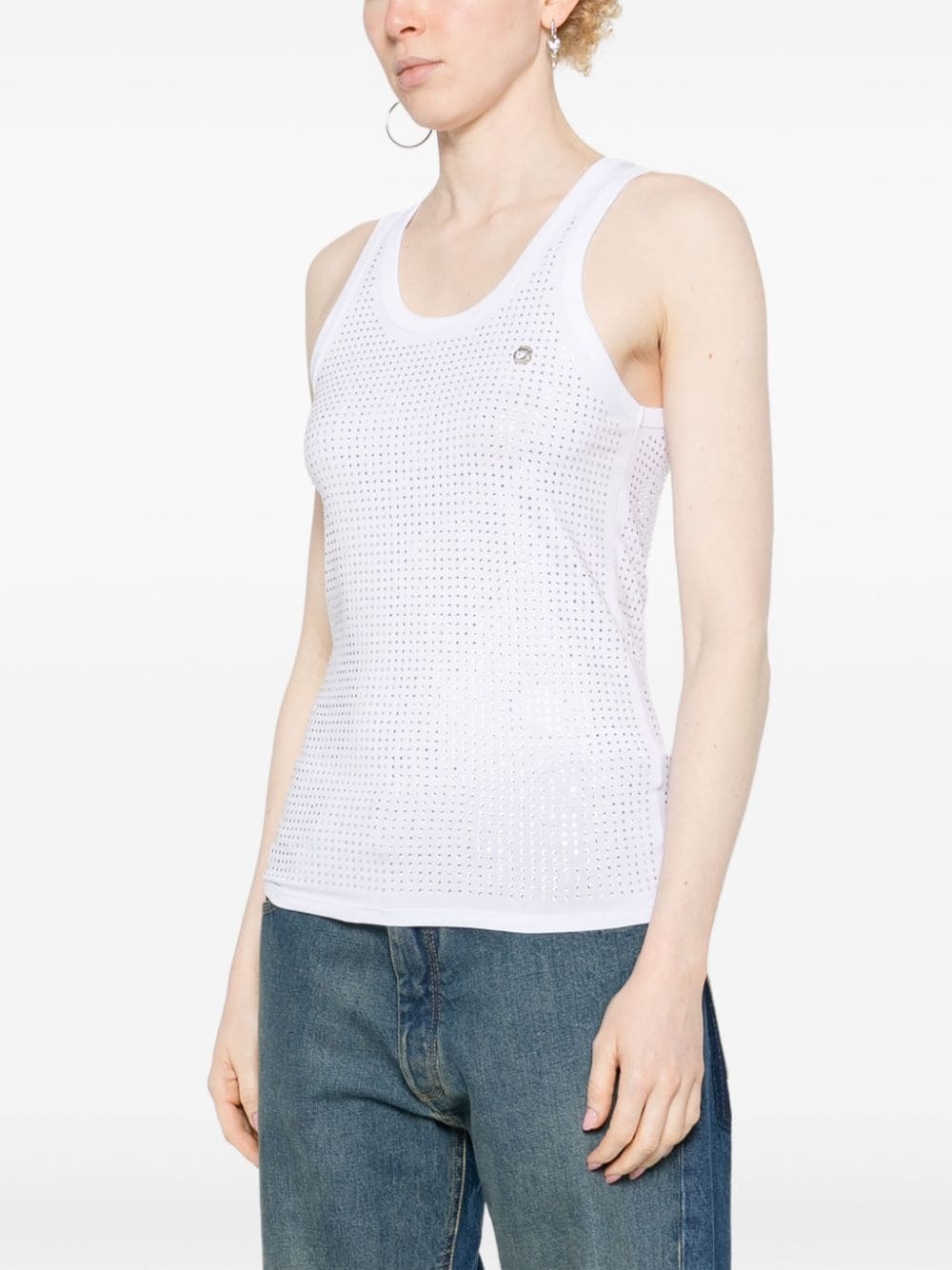 rhinestone-embellished top - 3