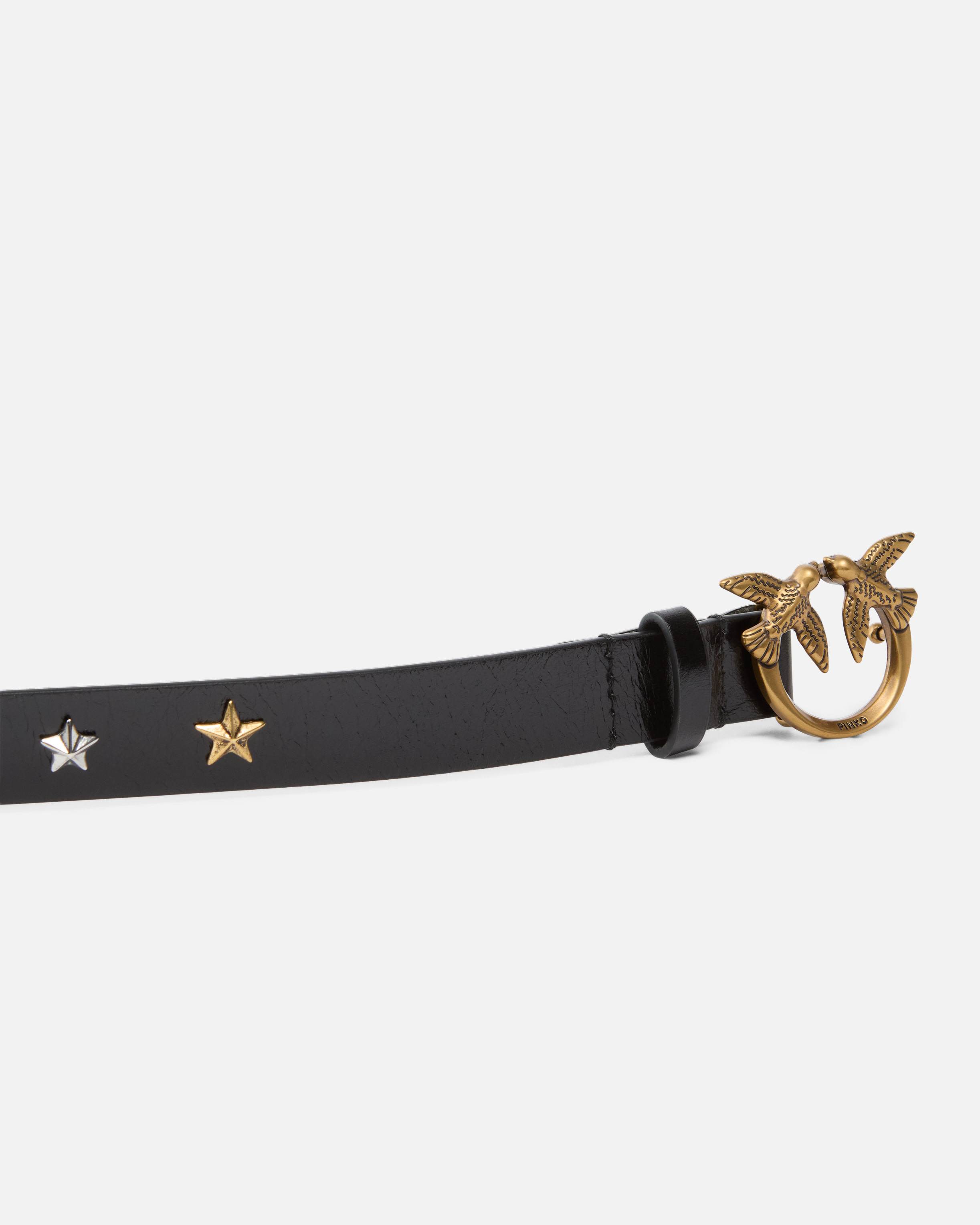 2.2-CM BELT WITH STUDS AND LOVE BIRDS BUCKLE - 5