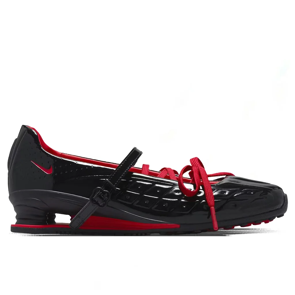 NIKE X LABELHOOD WOMEN'S SHOX Z CALISTRA - BLACK/UNIVERSITY RED - 1