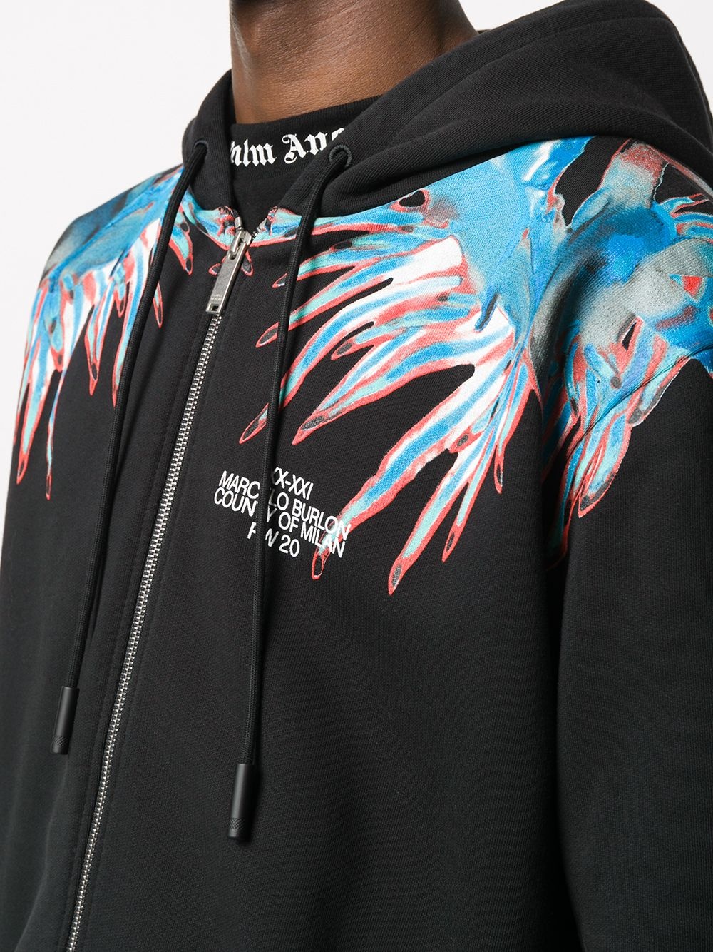 Wings print hoodie - 5