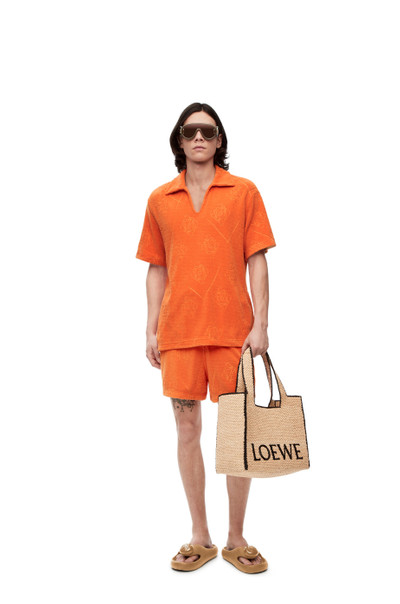 Loewe Anagram jacquard polo top in cotton outlook